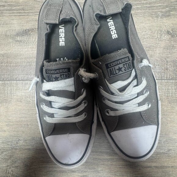Converse Shoreline Gray Canvas Slip On Sneaker Women's Size 8 - Picture 2 of 7